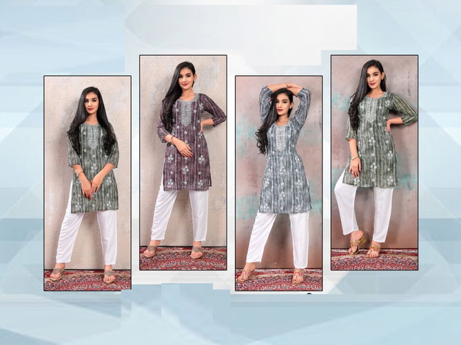 Ishaani 8101 Printed Kurti With Bottom Catalog
